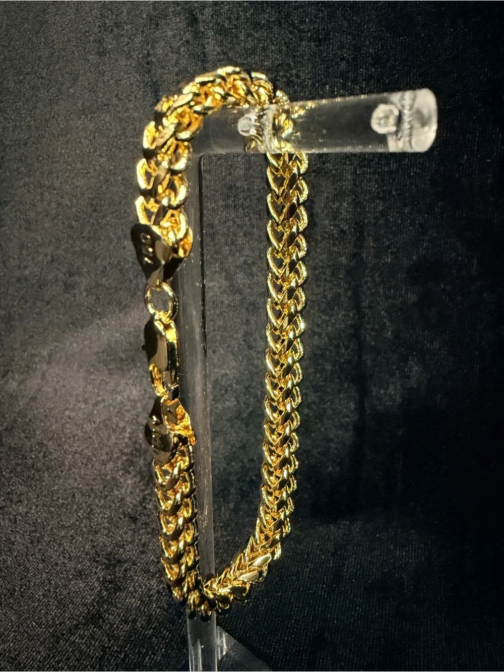 Franco 8in 6.5MM Italy 750 Stamped Gold filled bracelet. Must Have! Brand new
